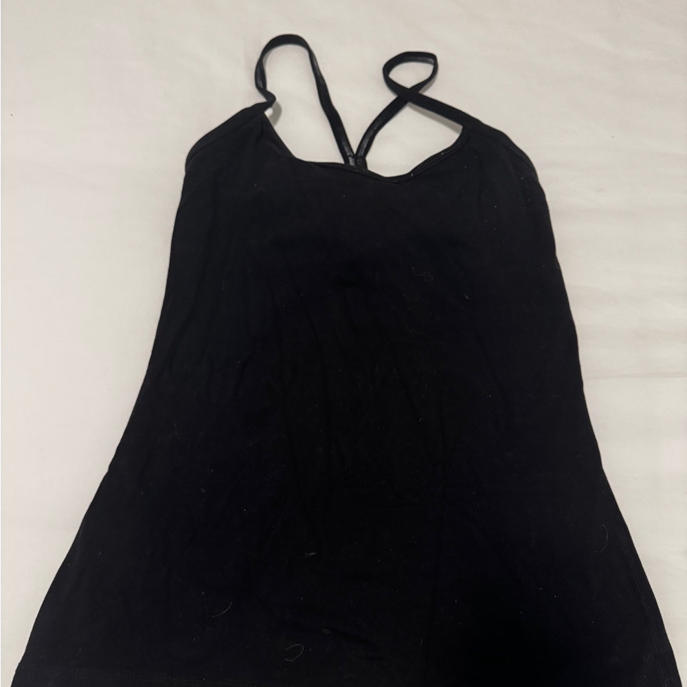 Lululemon Flow Y Black Tank Top Size 6